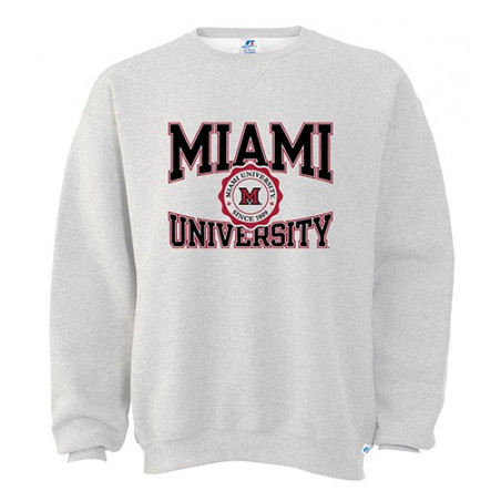 Russell Miami University Gray Crew Sweatshirt