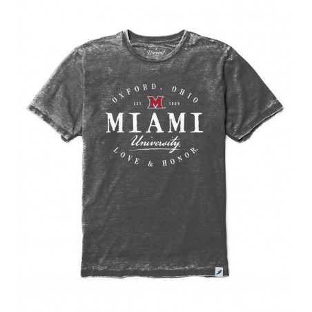 League Burnout Charcoal Miami University Tee