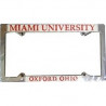 Miami University license plate frame
