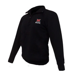 Champion Black Miami University 1/4 Zip Fleece