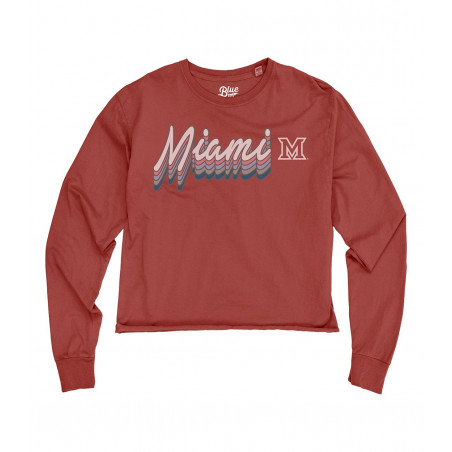 Cropped Nantucket Red Long Sleeve Tee