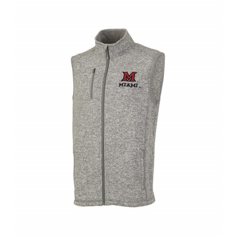 Miami University Heathered Gray Full Zip Vest