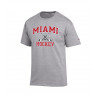Miami University Hockey Sticks & Puck Tee, Gray