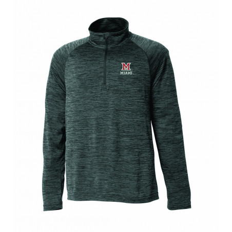 Miami University Black Space Dye Poly 1/4 Zip