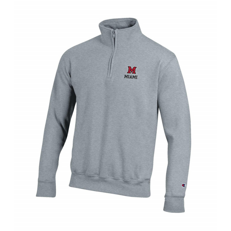 Champion Miami University Grey Fleece 1/4 Zip