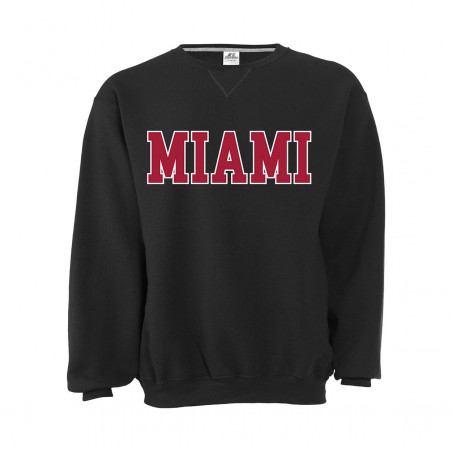 Russell Miami University Crew Neck Sweatshirt, Black