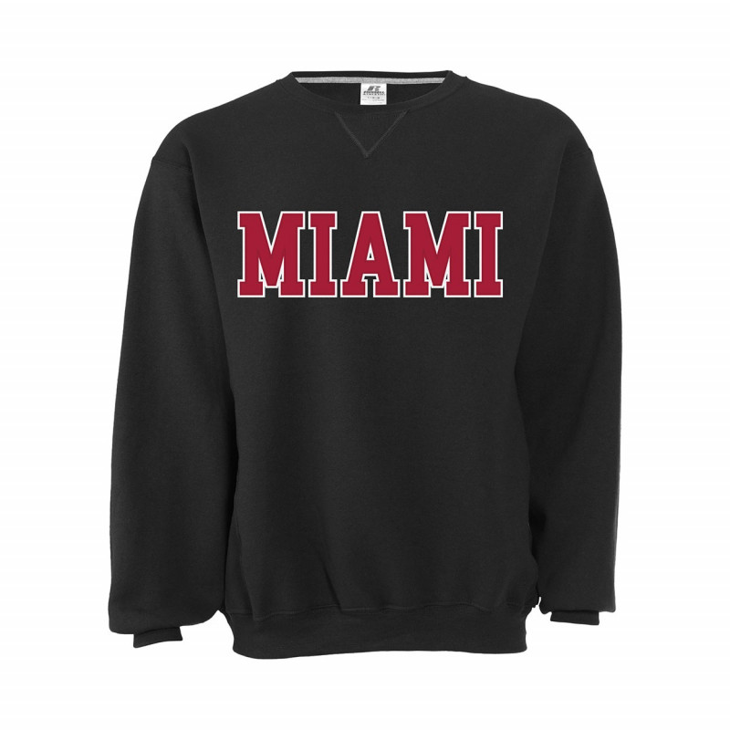 Russell Miami University Crew Neck Sweatshirt, Black