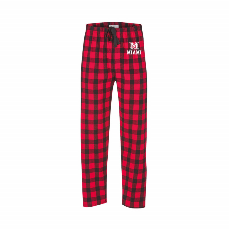 Boxercraft Miami Flannel Pajama Pants, Red & Black