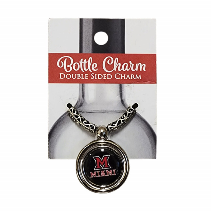 Miami Univ. 2-Sided Bottle Charms, Red or Black