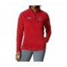 Columbia Miami University Women's Fleece 1/4 Zip, Red/ Black