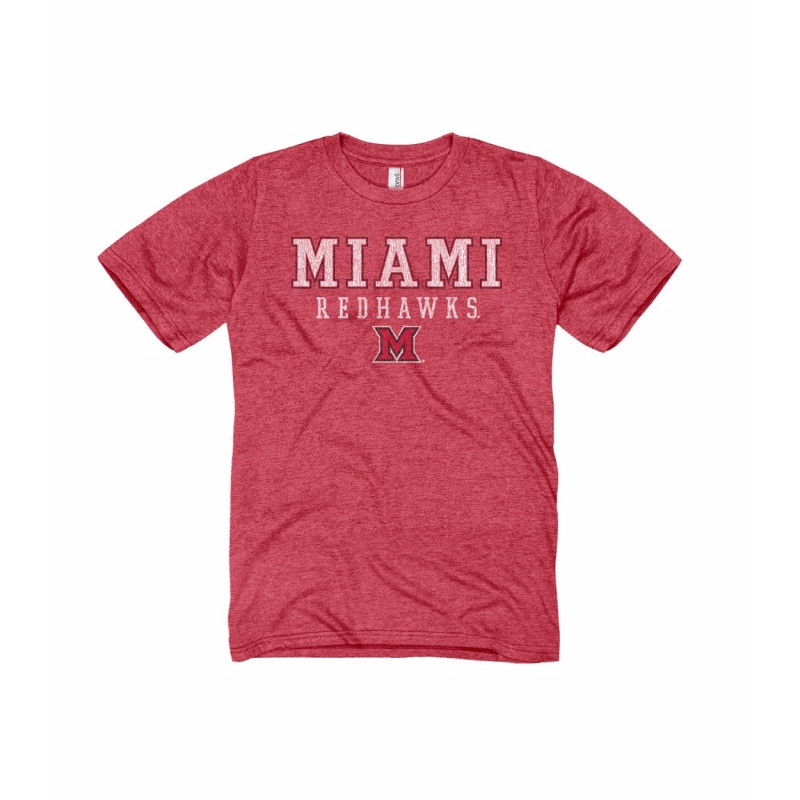 Miami RedHawks Soft Red Short Sleeve Tee