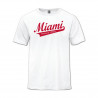 Miami Script w/ Tail Short Sleeve Tee, White