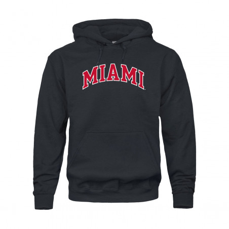 Miami University Hooded Sweatshirt, Black