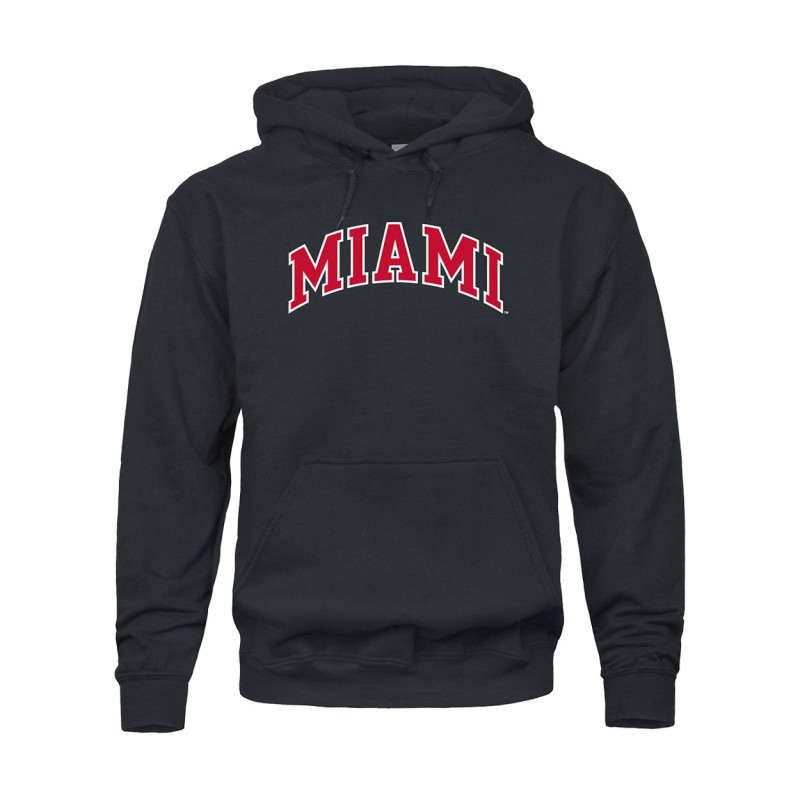 Miami University Hooded Sweatshirt, Black