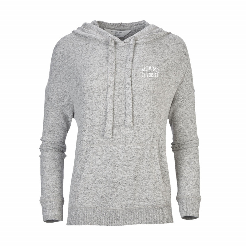 Boxercraft Miami Univ Soft Cuddle Hoodie, Gray