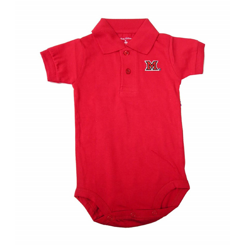 Red Miami University Infant Polo by Creative Knitwear