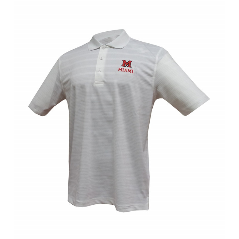 Champion Miami University White Textured Polo