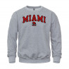 Miami University Crew w/ Miami Arched over Hawk Head, Gray