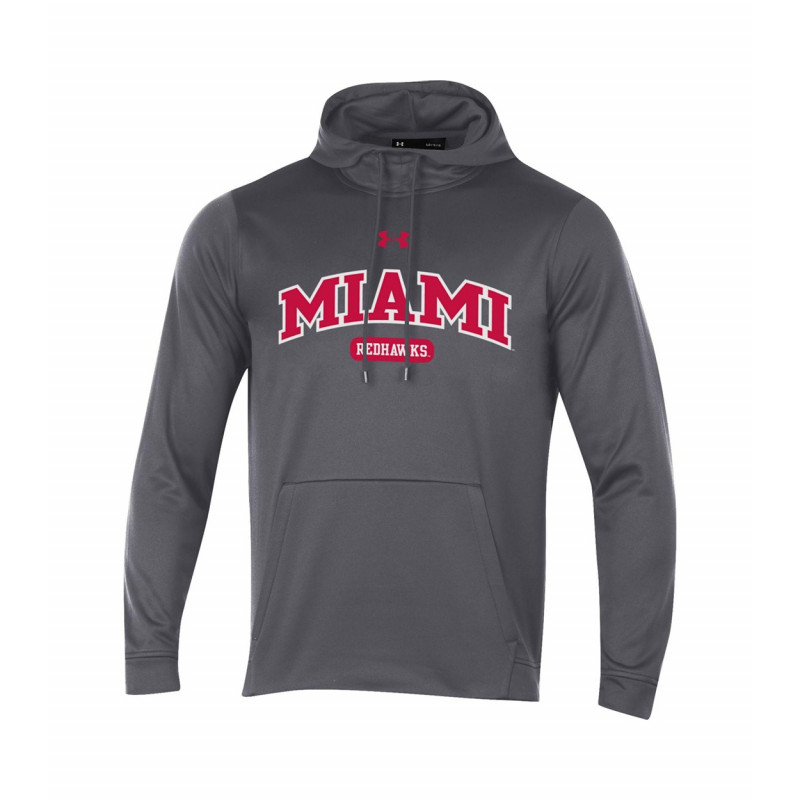 Under ArmourTech  Miami RedHawks Grey Hooded Sweatshirt