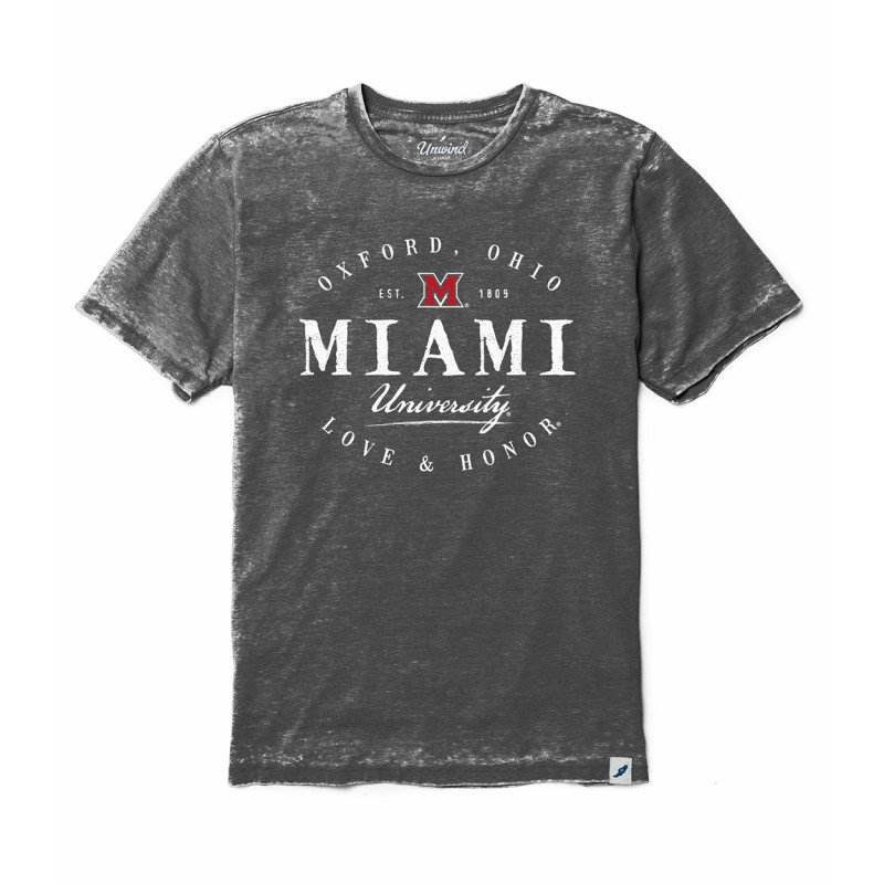 League Burnout Charcoal Miami University Tee