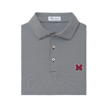 Miami RedHawks Peter Millar Striped Jubilee Polo
