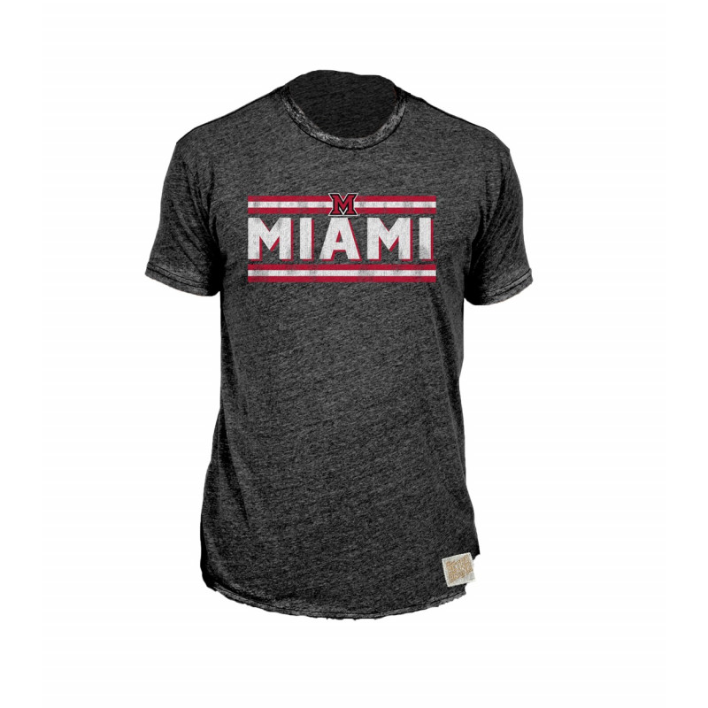 Black Mineral Washed Miami University Tee