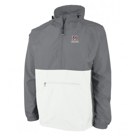 Gray & White Pack-n-Go Half-Zip Jacket