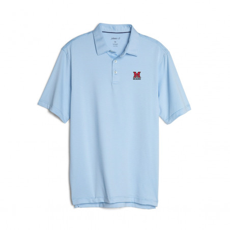 Johnnie-O Miami Block M Logo Lyndon Polo, Blue