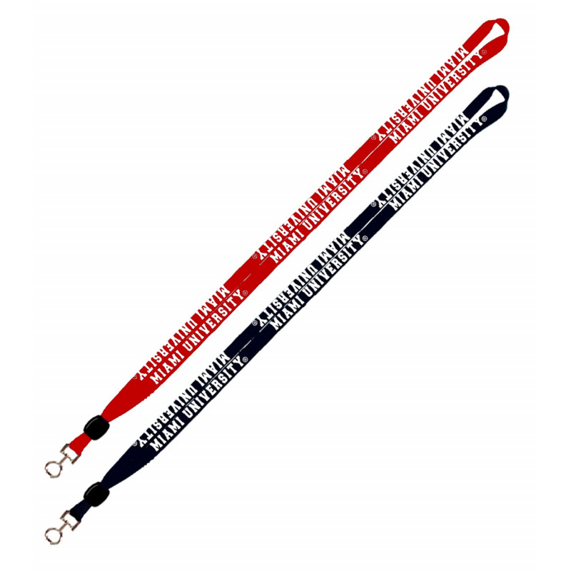 Miami University Shoestring Lanyard in Black