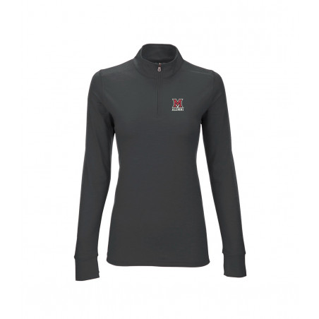 Women's Miami University Alumni Grey Poly 1/4 Zip