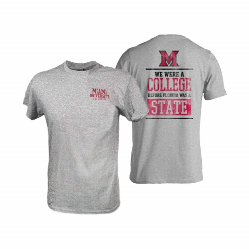 Miami "We Were a College..." Short Sleeve Tee, Gray