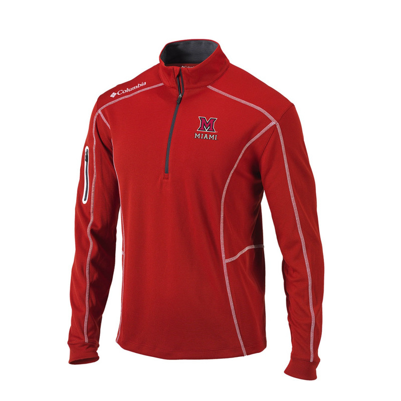 Columbia Red Miami Shotgun 1/4 Zip