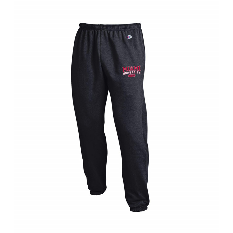 Champion Miami University 1809 Black Banded Sweatpants