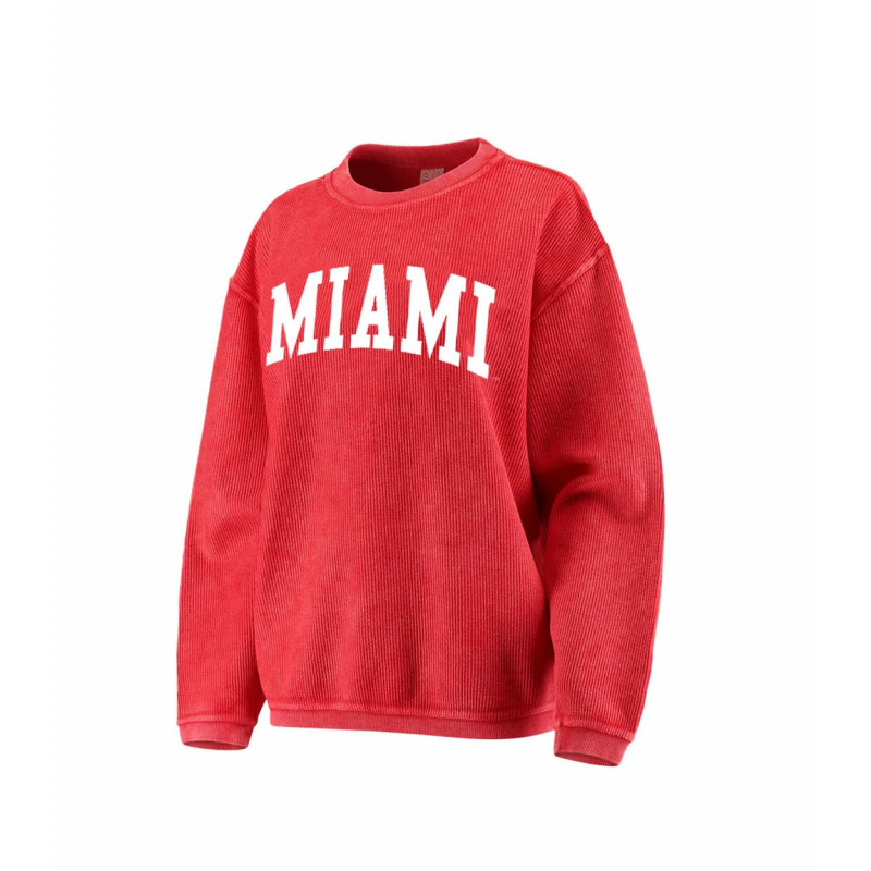 Women's Miami Arch Red Corded Sweatshirt