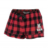 Boxercraft Miami M Logo Women's Flannel Boxer, Blk & Red