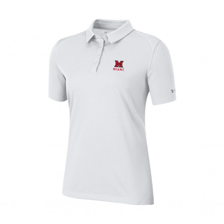 Under Armour Miami Univ. M Logo Women's Heatgear Polo, White