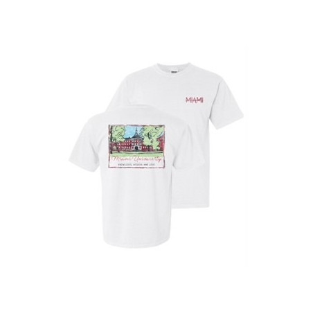 Summit Miami Univ. Upham Hall Short Sleeve Tee, White