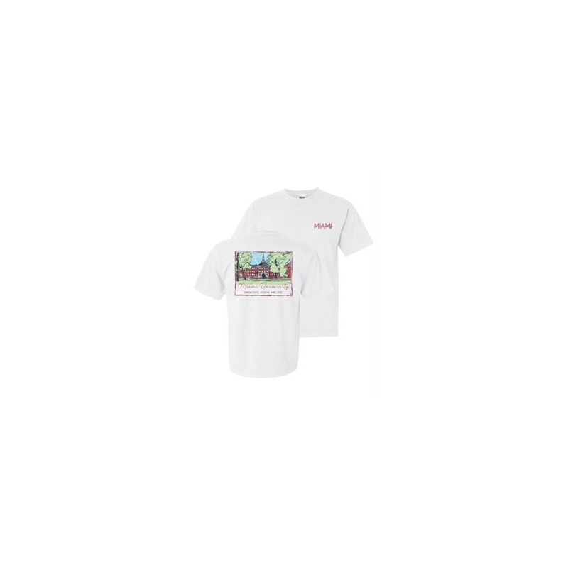 Summit Miami Univ. Upham Hall Short Sleeve Tee, White
