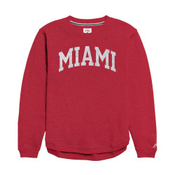 League Miami Women's Fleece Crew, Red