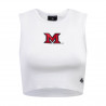 Hype & Vice Miami Crop Tank w/ Block M, White