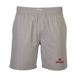 Boxercraft Miami University Men's Riptide Shorts Logo, Gray