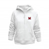 Camp David Miami Womens White Asana Fleece Hooded 1/2 Zip