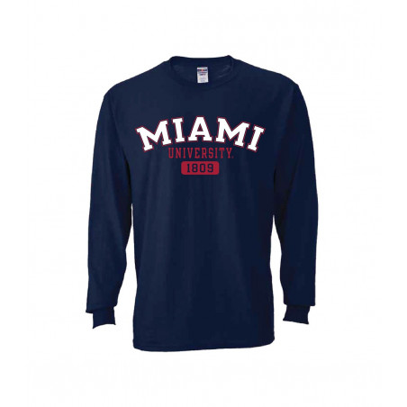 Miami RedHawks Navy 1809 Long Sleeve