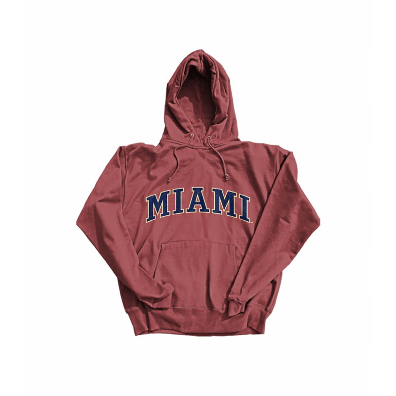 Crimson Arched Miami Hooded Sweatshirt