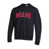 Miami University Arched Miami over M Crew, Black