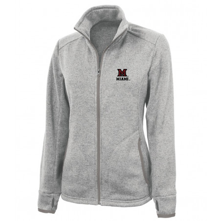Women's Miami University Full-Zip Gray Sweatshirt