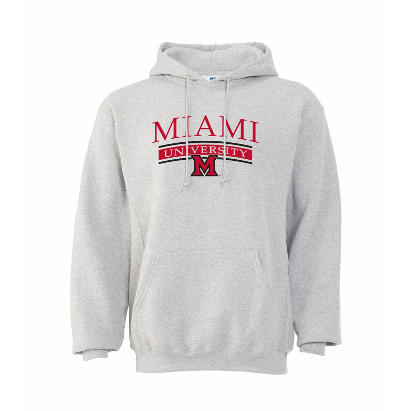 Miami University Over Block "M" Ash Hoodie
