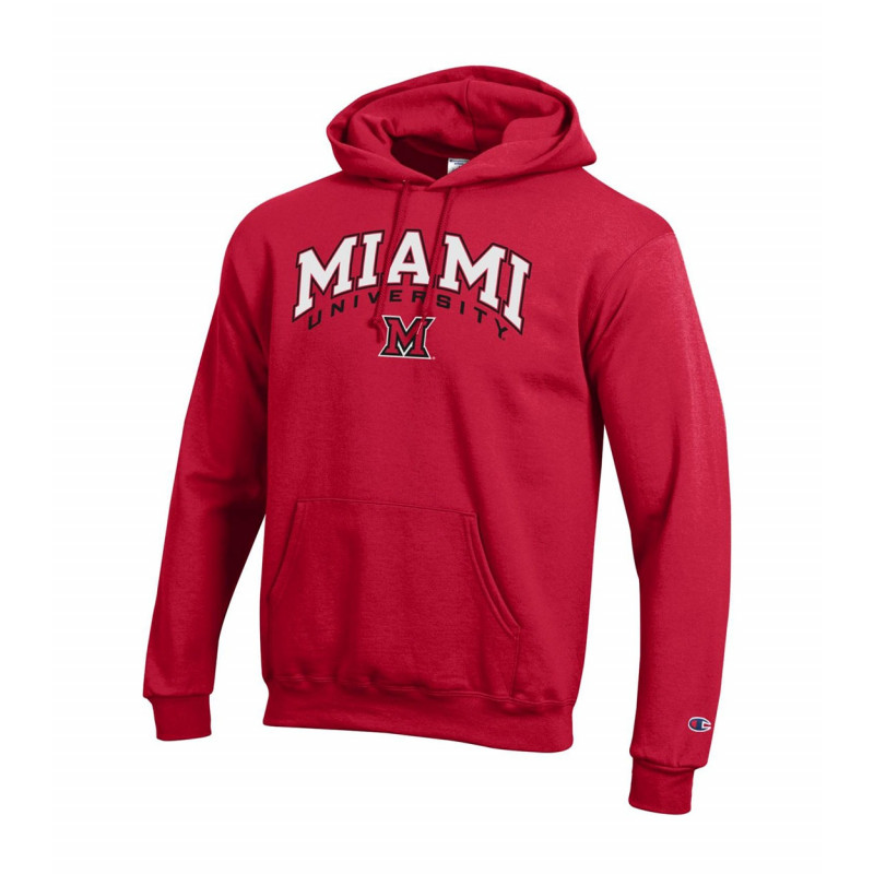 Miami University Arched Miami over M Hoodie, Red