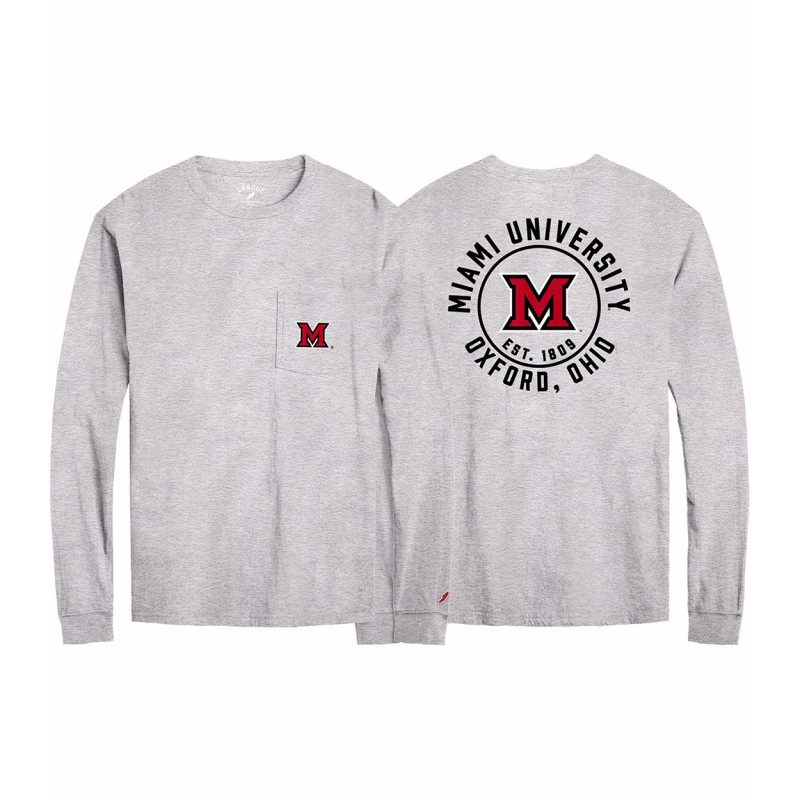 Miami University Pocket Ash Long Sleeve Tee