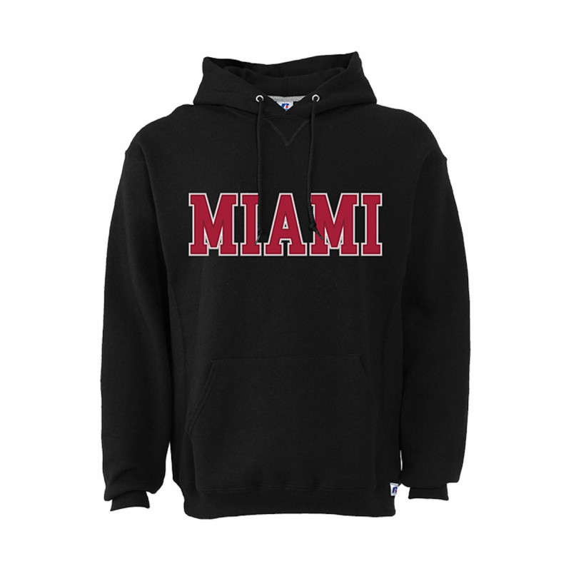 Russell Miami Fusion Twill Hoodie, Black